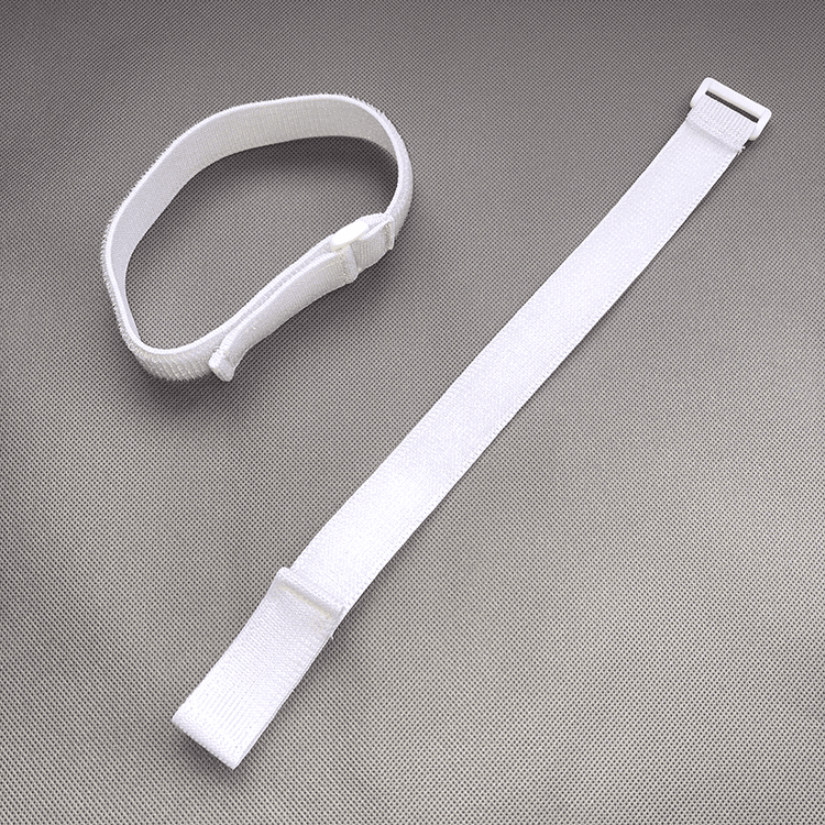 White Adjustable Elastic Shaolin Monk Leg Straps