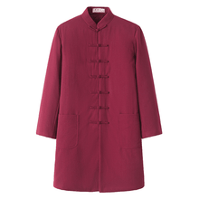 Load image into Gallery viewer, Wine Red Tang Coat for Winter
