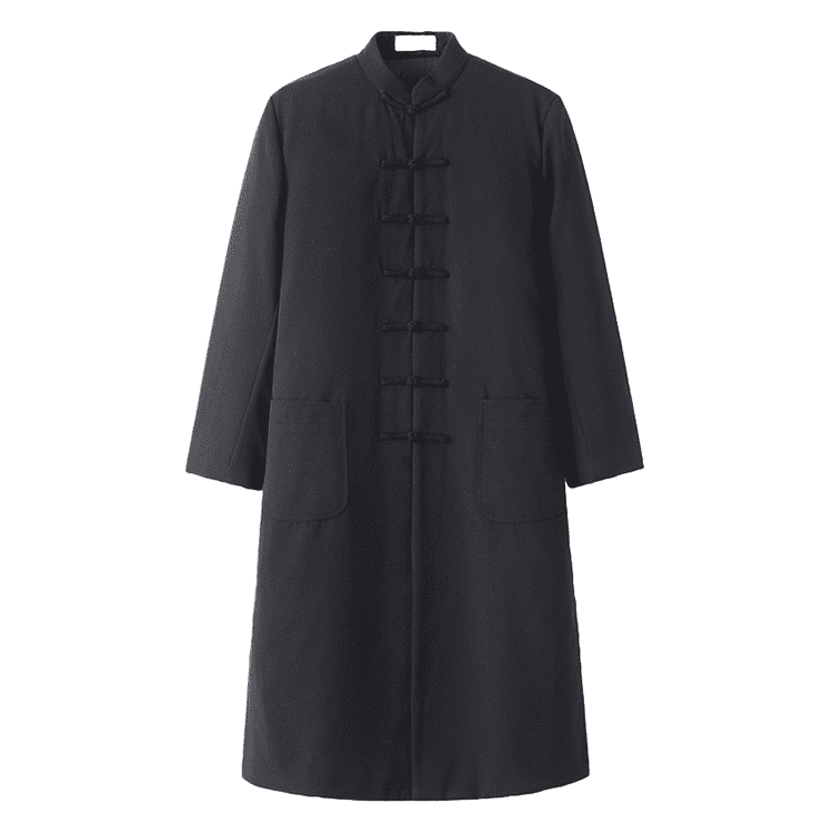 Black Tang Overcoat for Winter