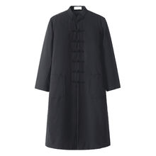 Load image into Gallery viewer, Black Tang Overcoat for Winter
