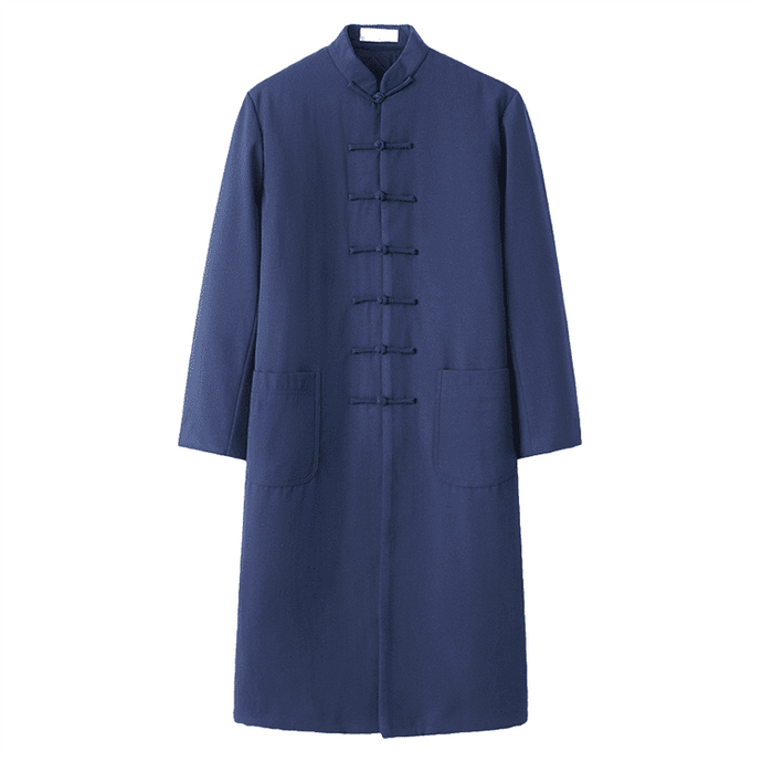 Navy Blue Tang Overcoat for Winter