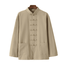 Load image into Gallery viewer, Beige Tang Shirt with 7 Buttons
