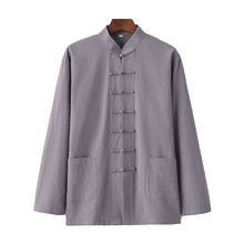 Load image into Gallery viewer, Grey Tang Shirt with 7 Buttons
