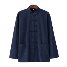 Load image into Gallery viewer, Navy Blue Tang Shirt with 7 Buttons
