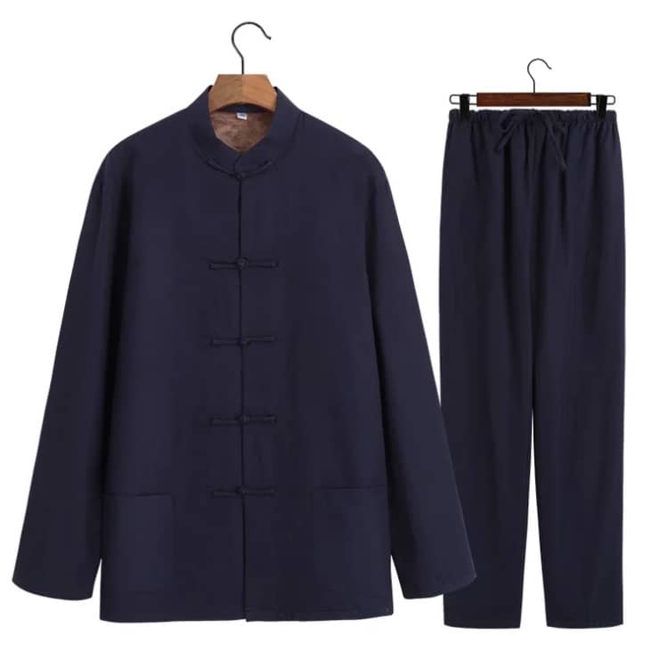 Navy Blue Two-Piece Fleece-Lined Tang Suit