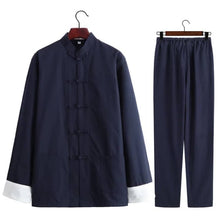 Load image into Gallery viewer, Navy Blue 5-Button Tang Suit with Folded Cuffs

