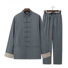 Load image into Gallery viewer, Celadon 7-Button Tang Suit with Folded Cuffs

