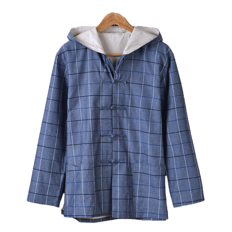 Plaid Lined Tang Suit Hoodie Made by Cotton