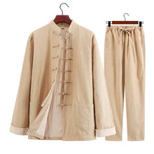 Load image into Gallery viewer, Khaki Two-Piece Lined Tang Suit
