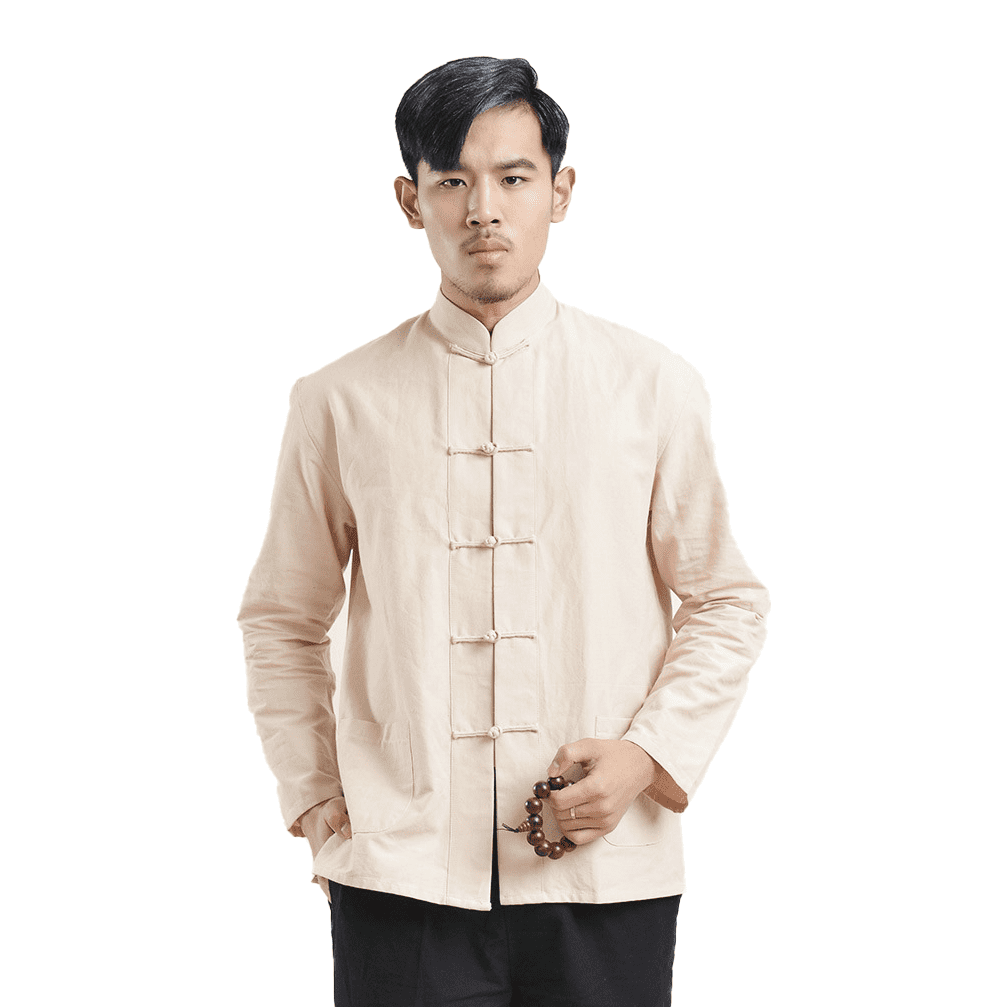 Beige Tangzhuang Shirt