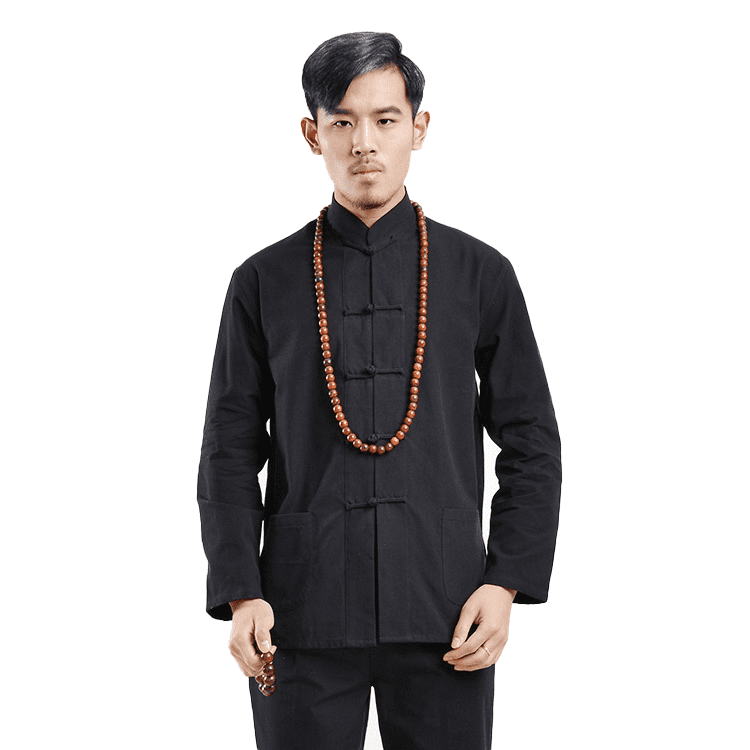 Black Tangzhuang Shirt