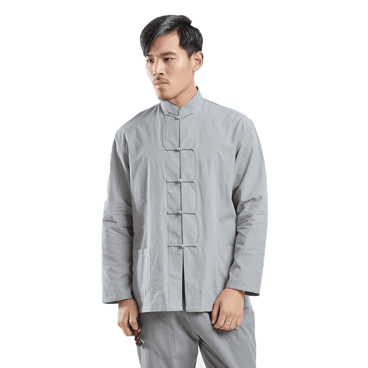 Grey Tangzhuang Shirt