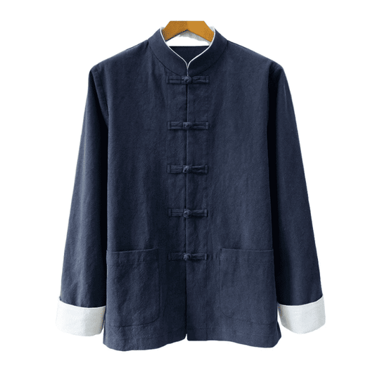 Navy Blue Tangzhuang Jacket