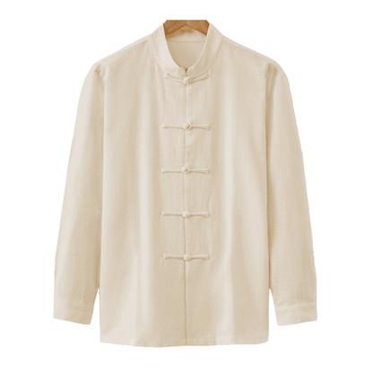 Beige Tangzhuang Shirt