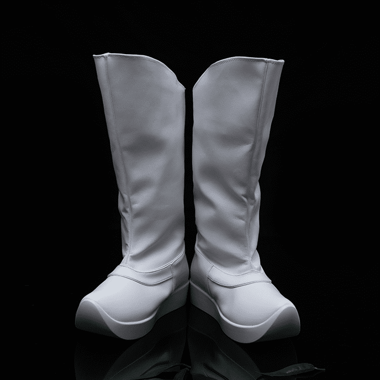 White Leather Zaoxue Hanfu Boots