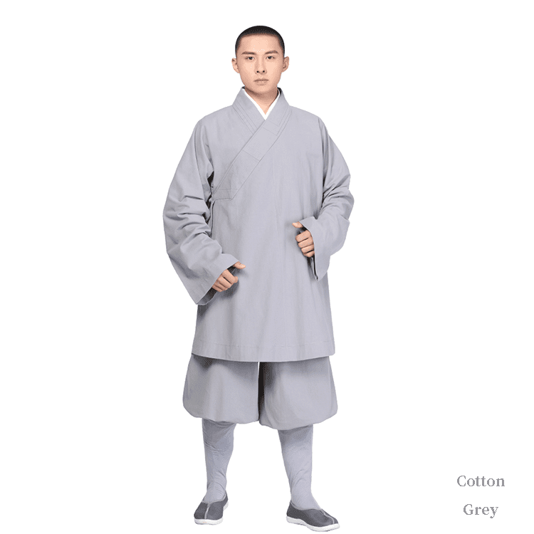 Grey Cotton Arhat Monk Robe