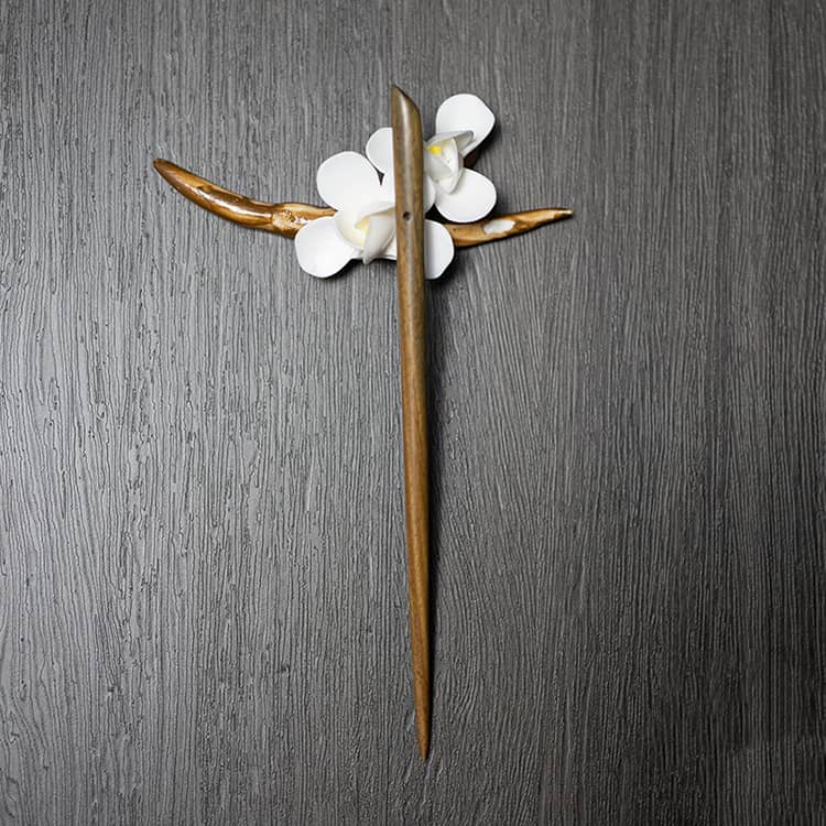 Green Zan Sandalwood Chinese Hairpin