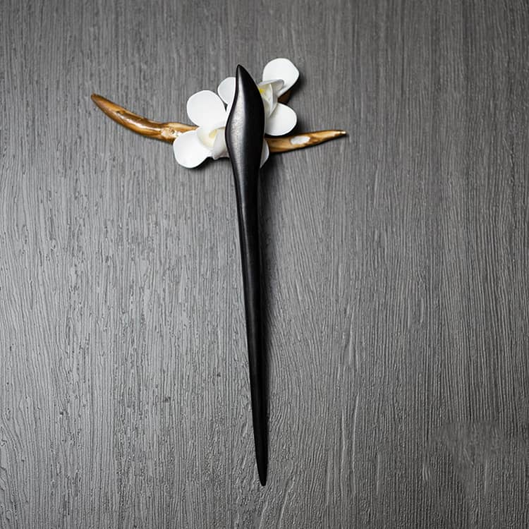 Black Zan Sandalwood Chinese Hairpins