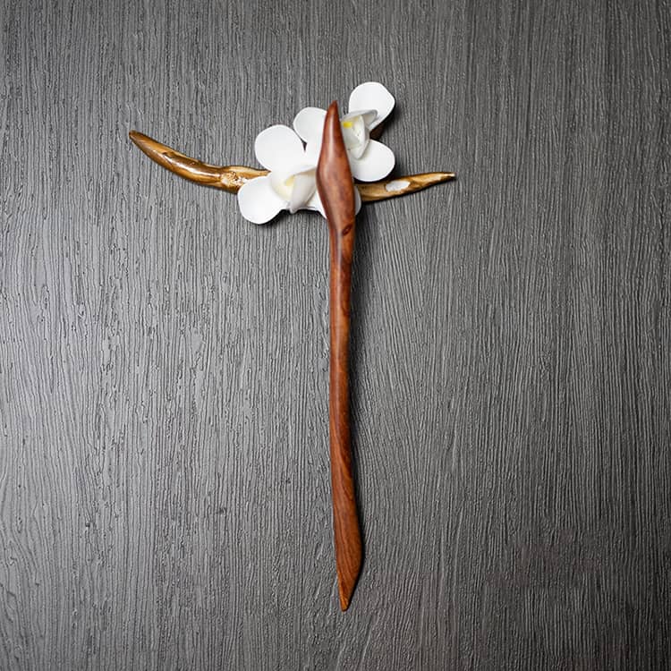 18cm Red Sandalwood Chinese Hairpin Zan