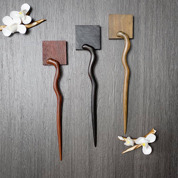 18cm Sandalwood Chinese Hairpins Zan