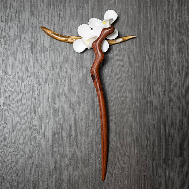 18cm Red Sandalwood Chinese Hairpin Zan