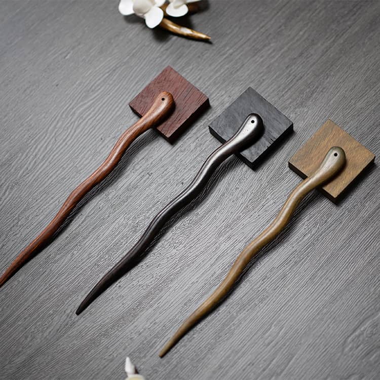 18cm Sandalwood Chinese Hairpins Zan