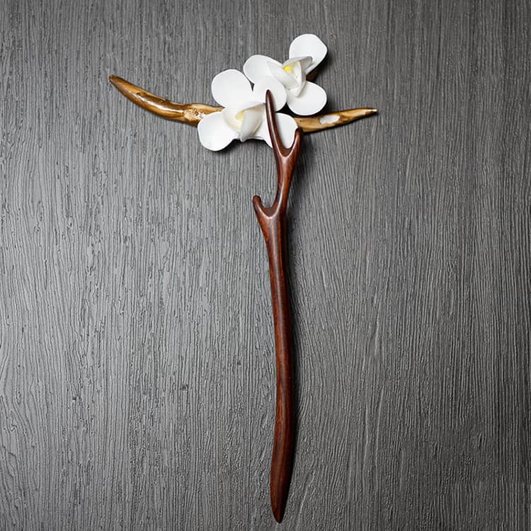 18cm Red Sandalwood Chinese Hairpin Zan