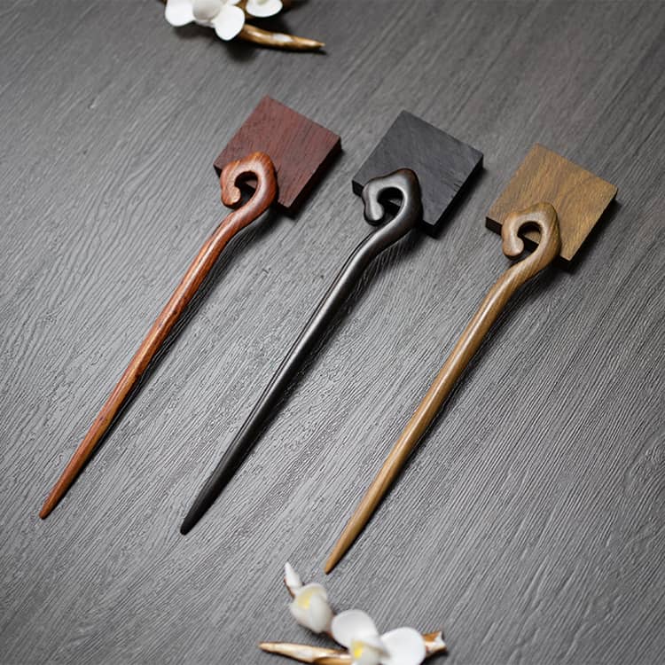 18cm Sandalwood Chinese Hairpins Zan