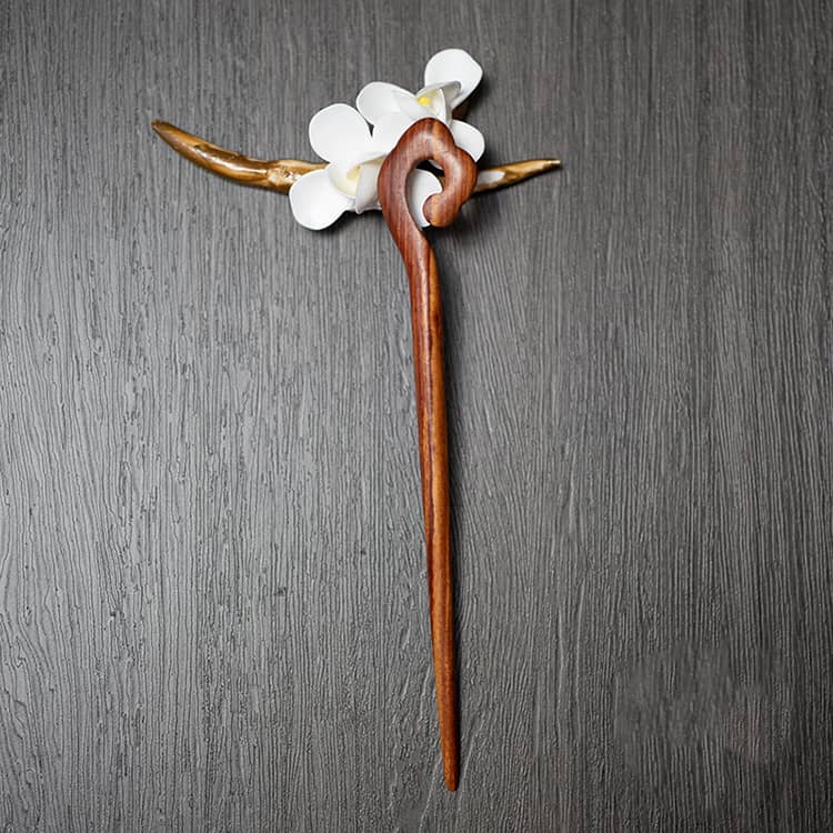 18cm Red Sandalwood Chinese Hairpin Zan