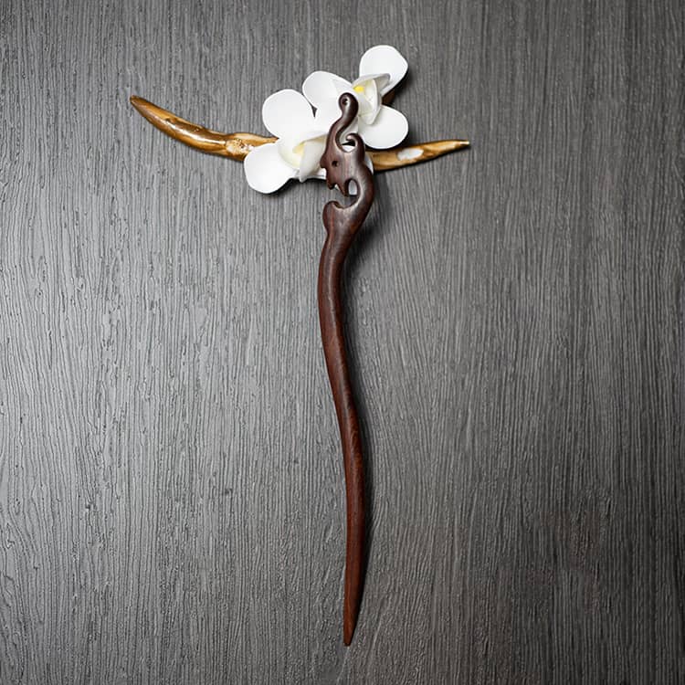 18cm Red Sandalwood Chinese Hairpin Zan