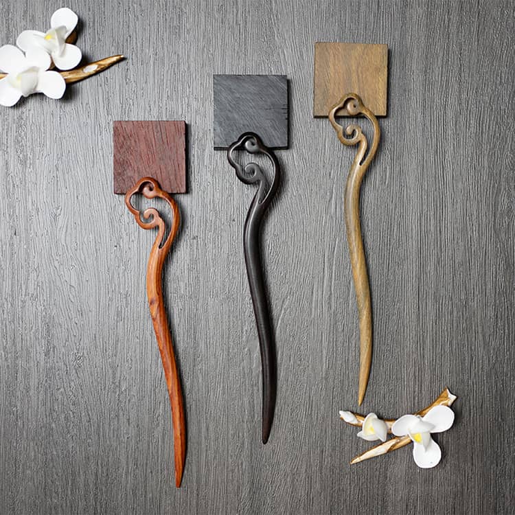 18cm Sandalwood Chinese Hairpins Zan