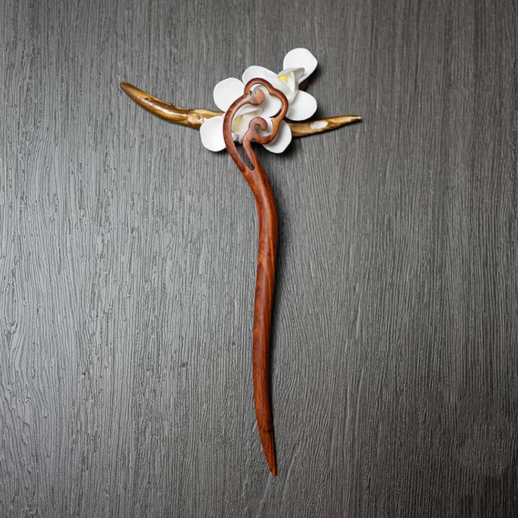 18cm Red Sandalwood Chinese Hairpin Zan