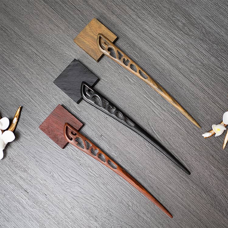 18cm Sandalwood Chinese Hairpins Zan