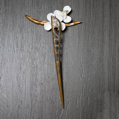 18cm Green Sandalwood Chinese Hairpin Zan