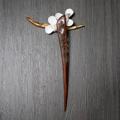 18cm Red Sandalwood Chinese Hairpin Zan