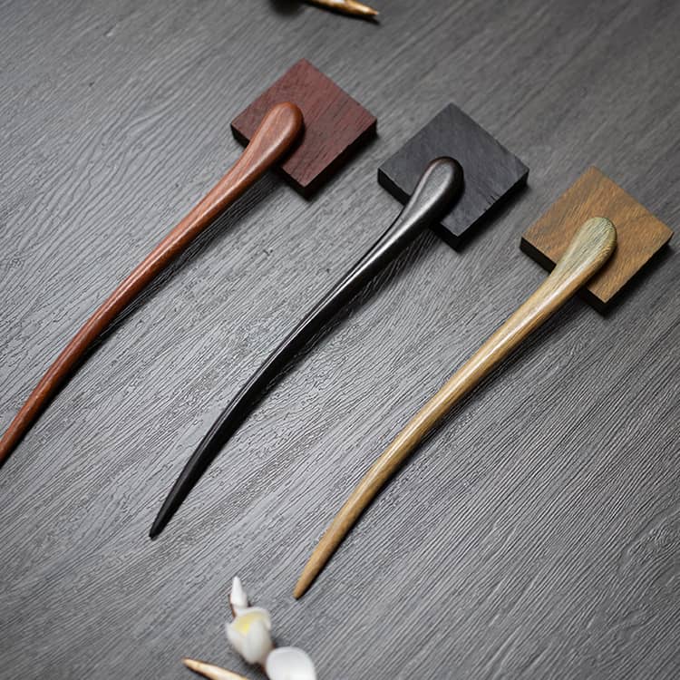 18cm Sandalwood Chinese Hairpins Zan