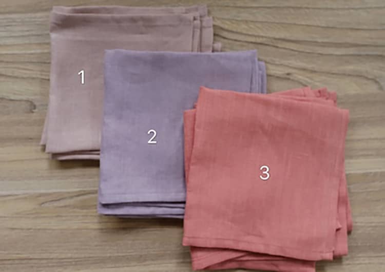 Solid flax Chinese handkerchiefs