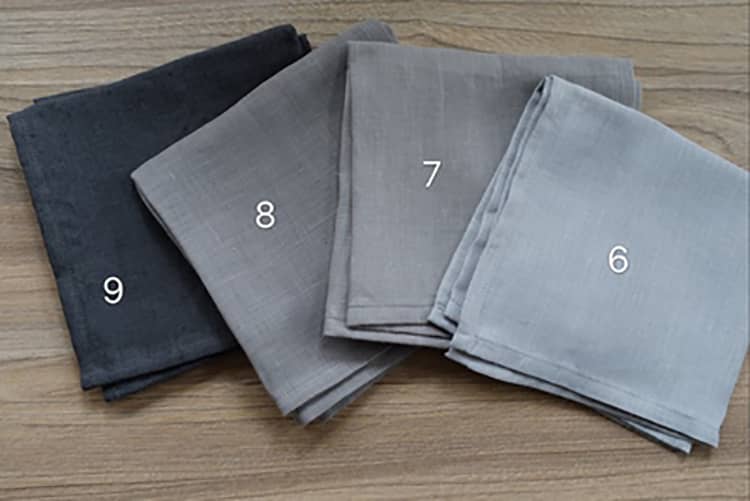 Solid flax Chinese handkerchiefs