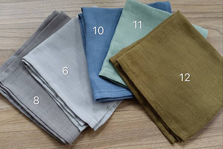 Solid flax Chinese handkerchiefs