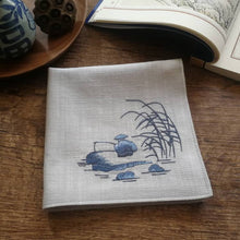 Load image into Gallery viewer, Customizable Chinese Handkerchief with Fisherman Pattern

