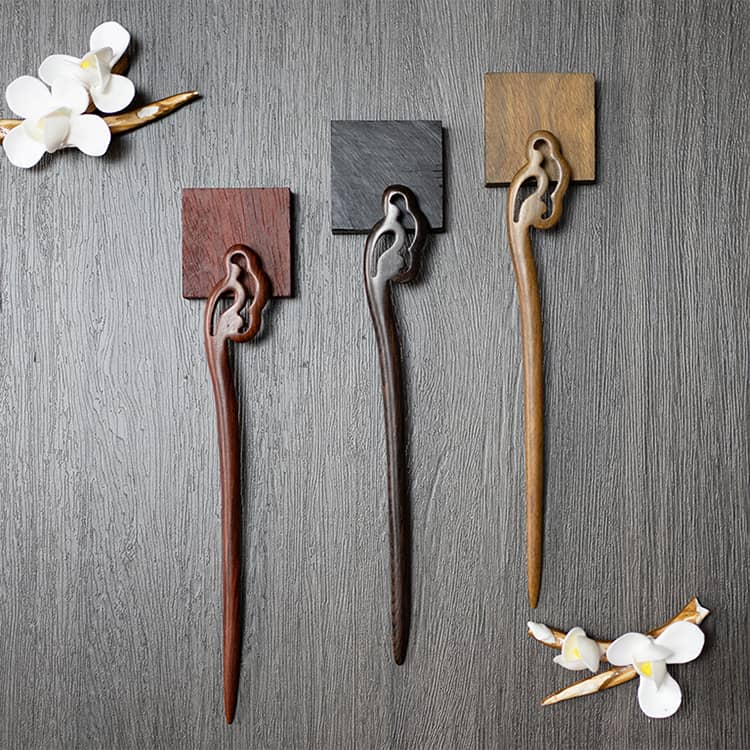 18cm Sandalwood Chinese Hairpins Zan