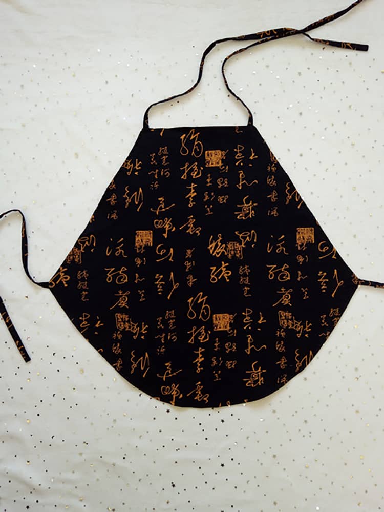 Black Ancient Chinese Underwear with Calligraphy Patterns