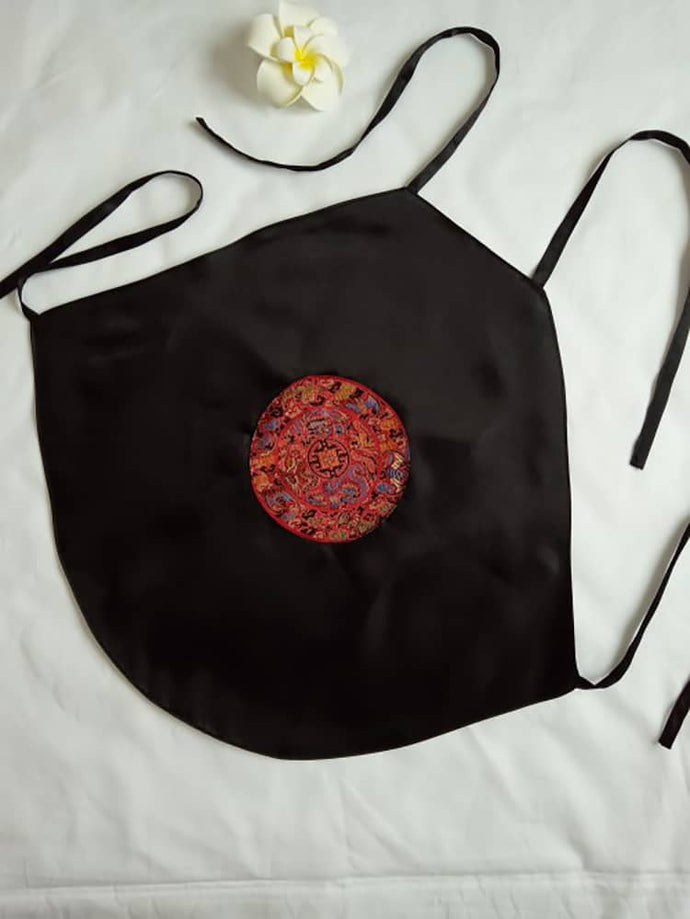 Black Ancient Chinese Underwear Dudou with Circle Folk Patterns