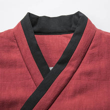 Load image into Gallery viewer, Collar of a padded Hanfu jacket with folded cuffs
