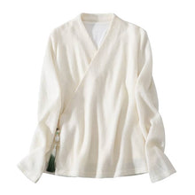 Load image into Gallery viewer, Front of a lightweight hanfu sweater

