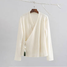 Load image into Gallery viewer, Front of a lightweight hanfu sweater
