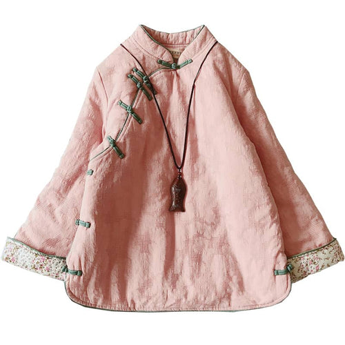 Pink padded qipao/cheongsam blouse
