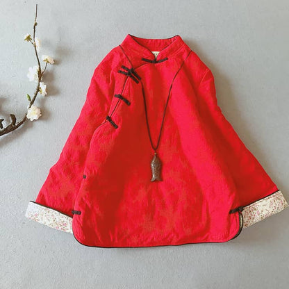 Red padded qipao/cheongsam blouse