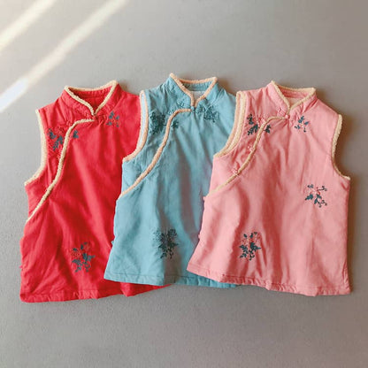 padded qipao/cheongsam vests