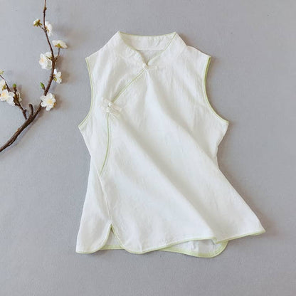 White qipao/cheongsam vest